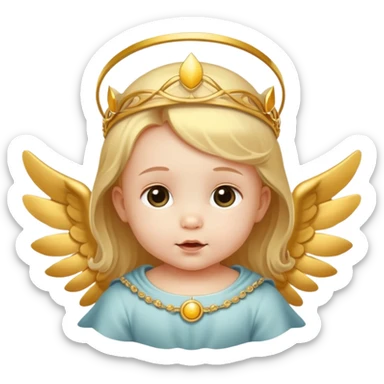 Baby with a gloria around its head sticker