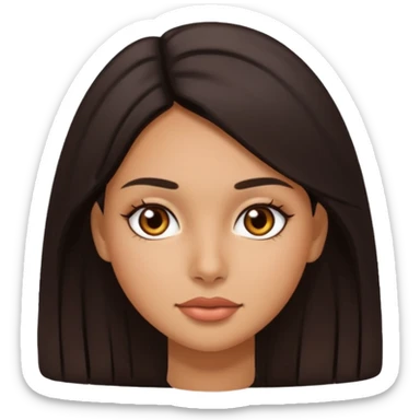 Latina girl with tight, dull facial skin sticker