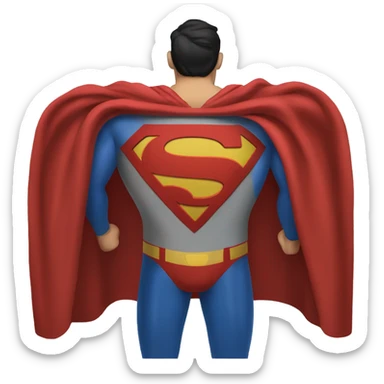 superman cape sticker