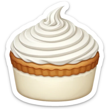 white cake with whipped cream sticker