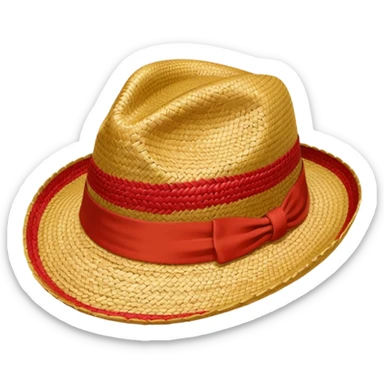 Sombrero de paja de la serie one piece sticker