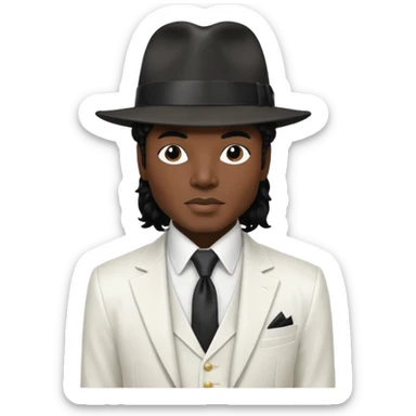An emoji of Michael Jackson not complet body inspired by the suit of smooth criminal sticker