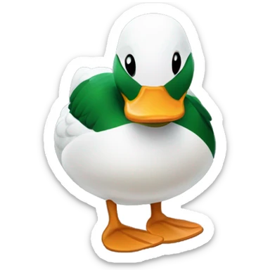 mallard duck in iceland in love sticker