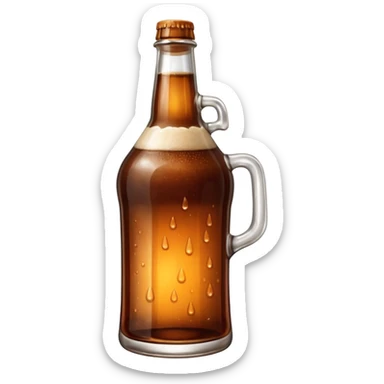 bottle of brown ale sticker