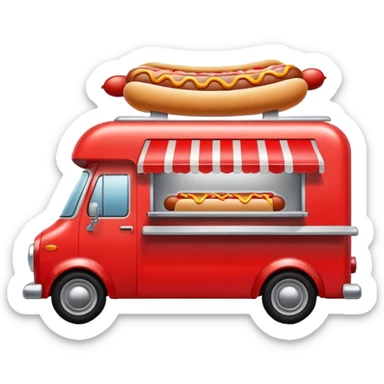 Hotdog truck. sticker