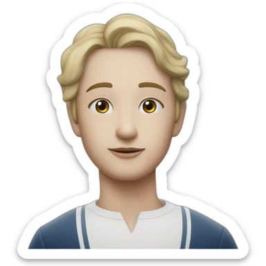 La mer entouré d' un cœur sticker