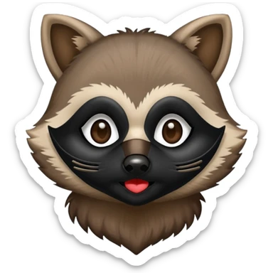 raccoon saying i love you sticker