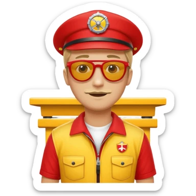 Lifeguard on watch tower sticker