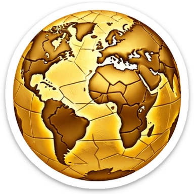 golden earth sticker