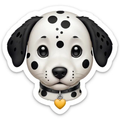 Dalmatian with spotted collar sticker