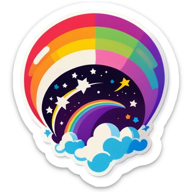 Arcobaleno 🌈 nello spazio 👨‍🚀 sticker