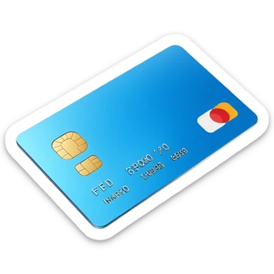 3D minimal icon of a corporate card with no numbers, no personal info, and no logos, except a simple text ‘WAD’. Add a subtle accent in #FF3D00. Clean, modern, high-end style. sticker