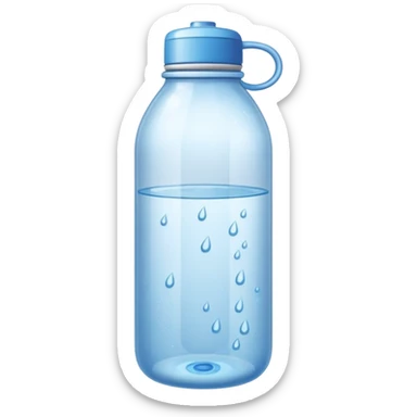Water bottle emoji bottle sticker