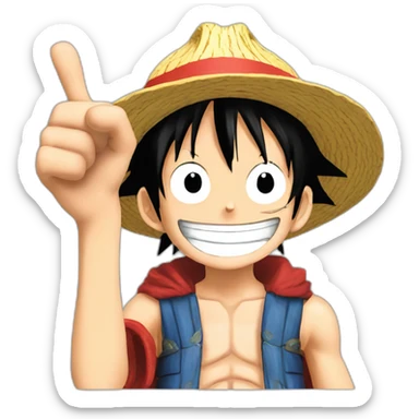 Monkey d luffy thumb up sticker