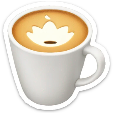 Chai latte in a cup sticker