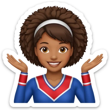 african american cheerleader sticker