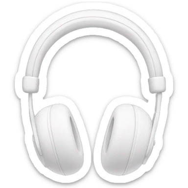 white headphones which ear pads are shaped heart sticker