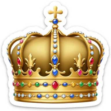 British crown with jewels sticker