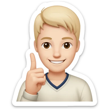 Person showing a middlefinger while smiling sticker