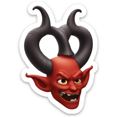 devil's horns sticker