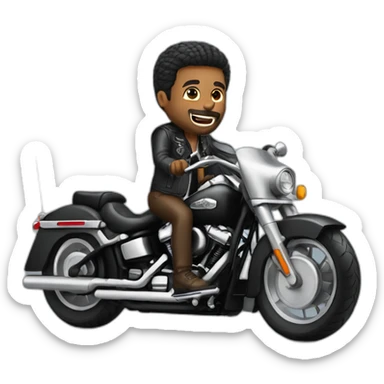 Biker on a Harley Davidson sticker