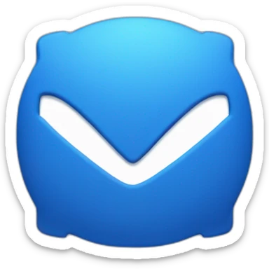 All blue PlayStation logo, solid blue sticker