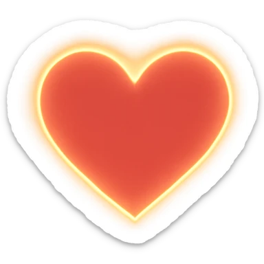 heart with a soft glowing aura sticker