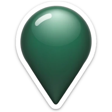 DARK GREEN pushpin sticker