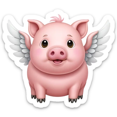 Pig with wings sticker
