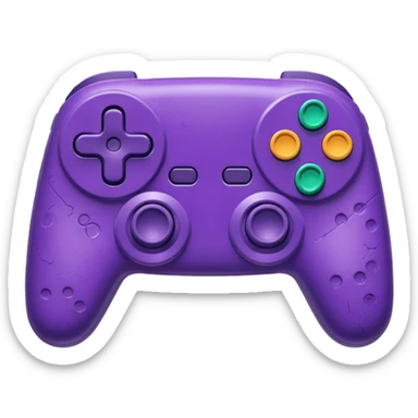 purple gamepad sticker