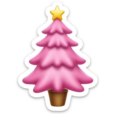 Christmas tree pink ￼ sticker
