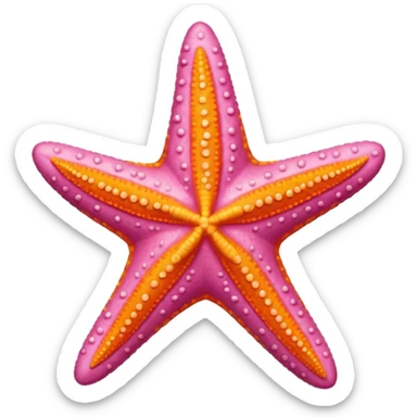 Pink and orange starfish sticker