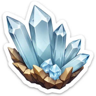 raw quartz crystal sticker