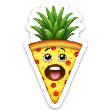 Pineapple on pizza sticker