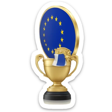 european-union-flag on trophee circle sticker