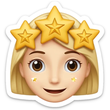 Carita de emoción como este emoji 🤩 sticker
