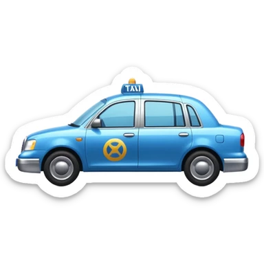 blue taxi sticker