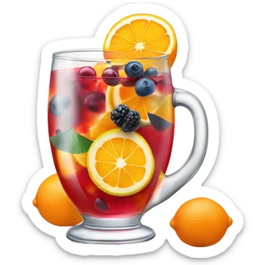 Glass of sangria sticker