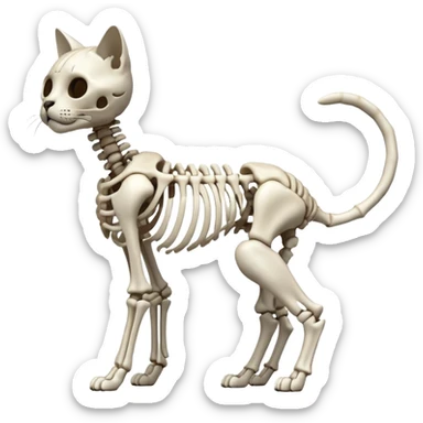 esqueleto de gato sticker