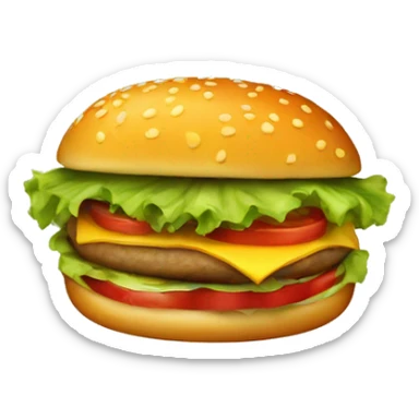 Un hamburger dans un style vintage sticker