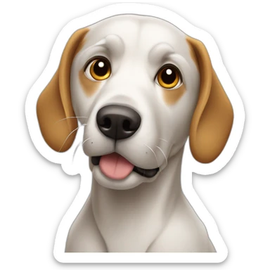 chien regardant un film sticker