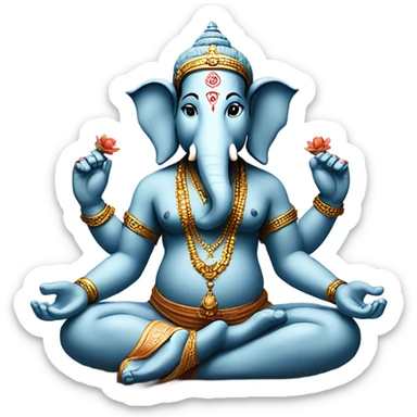 Ganesha doing yoga sticker