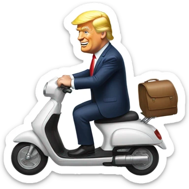 Trump in scooter  sticker