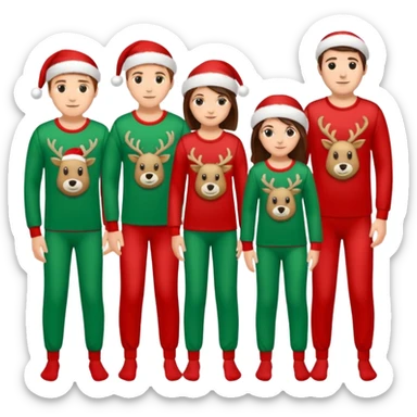 xmas pajamas unisex sticker