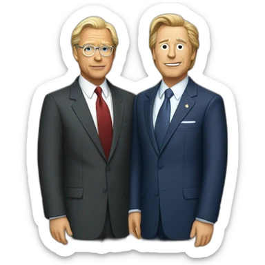 President bartlett and Toby ziegler west wing sticker