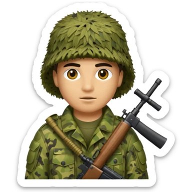 ghillie soldier sticker