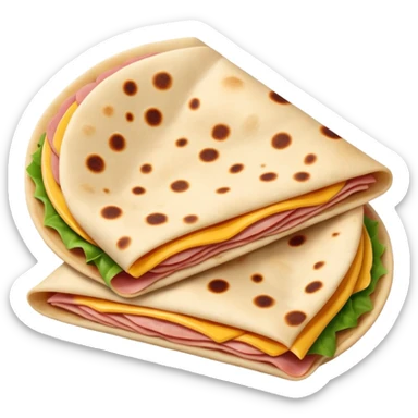ham and cheese piadina sticker