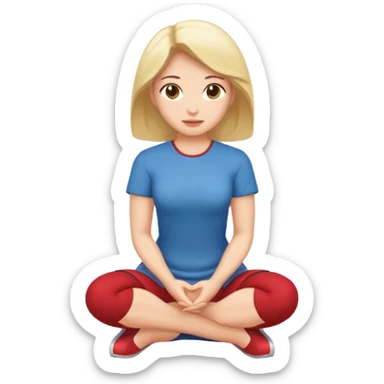 Back of woman kneeling sticker