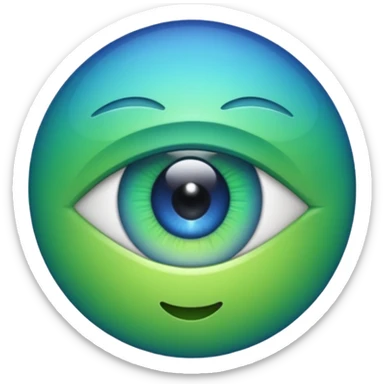 create me a discord success emoji in the form of a "W" with a blue to green gradient that is bold and eyecatching sticker