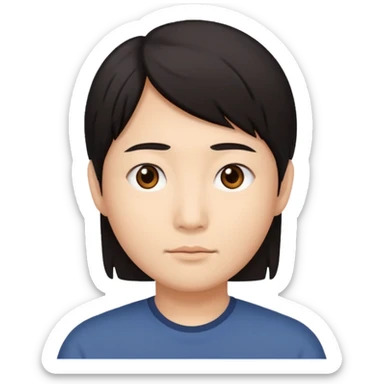 A stereotypical asian sticker